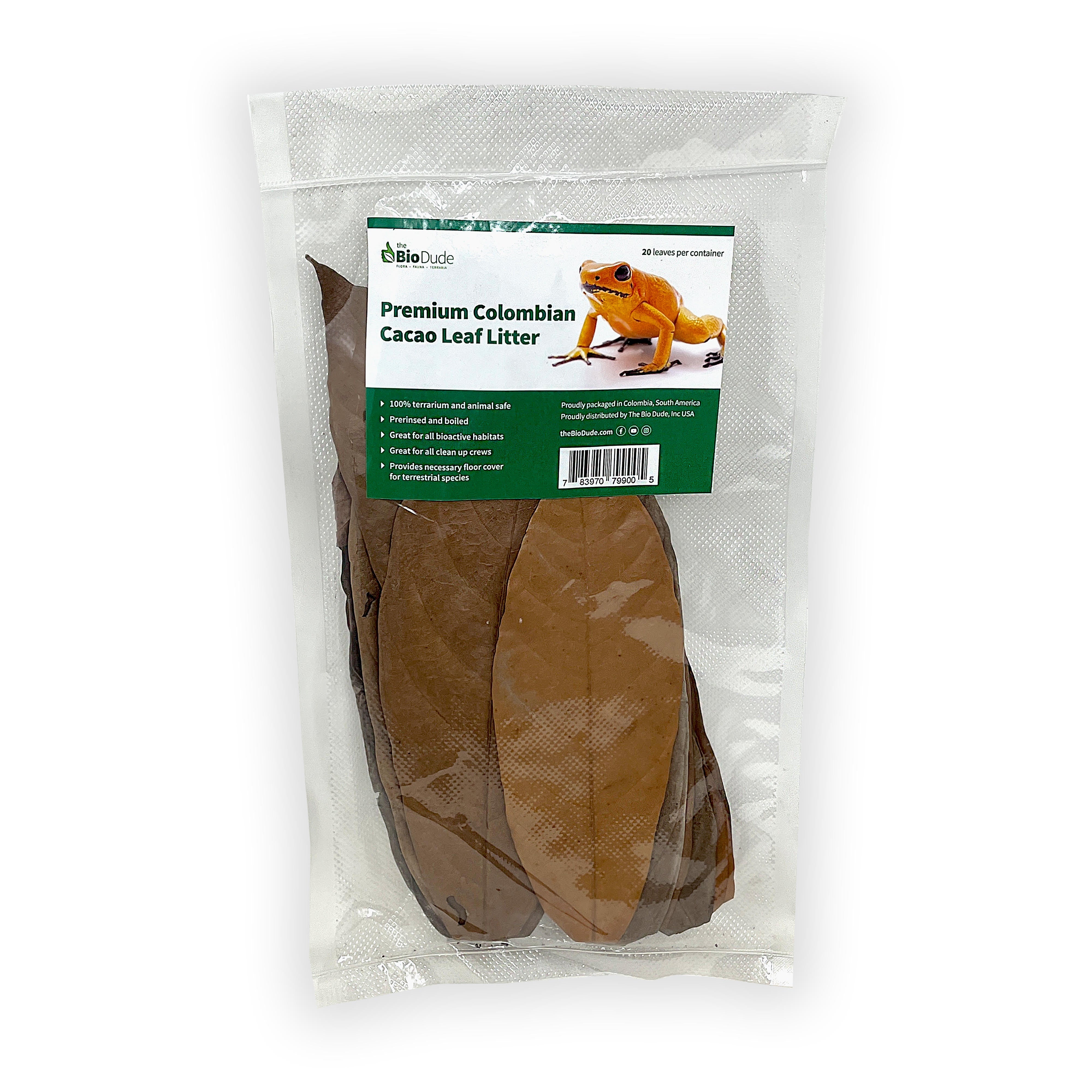 Colombian Leaf Litter - Cacao Leaves - 20 count