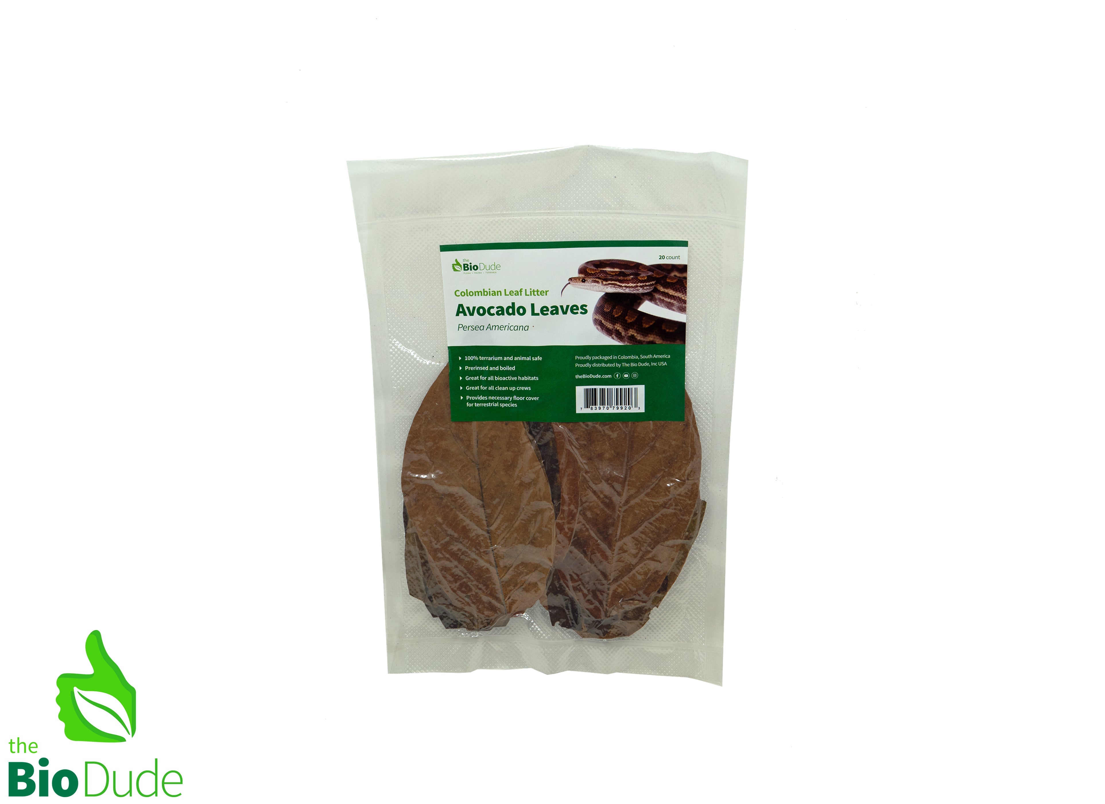 Colombian Leaf Litter - Avocado Leaves 20 count