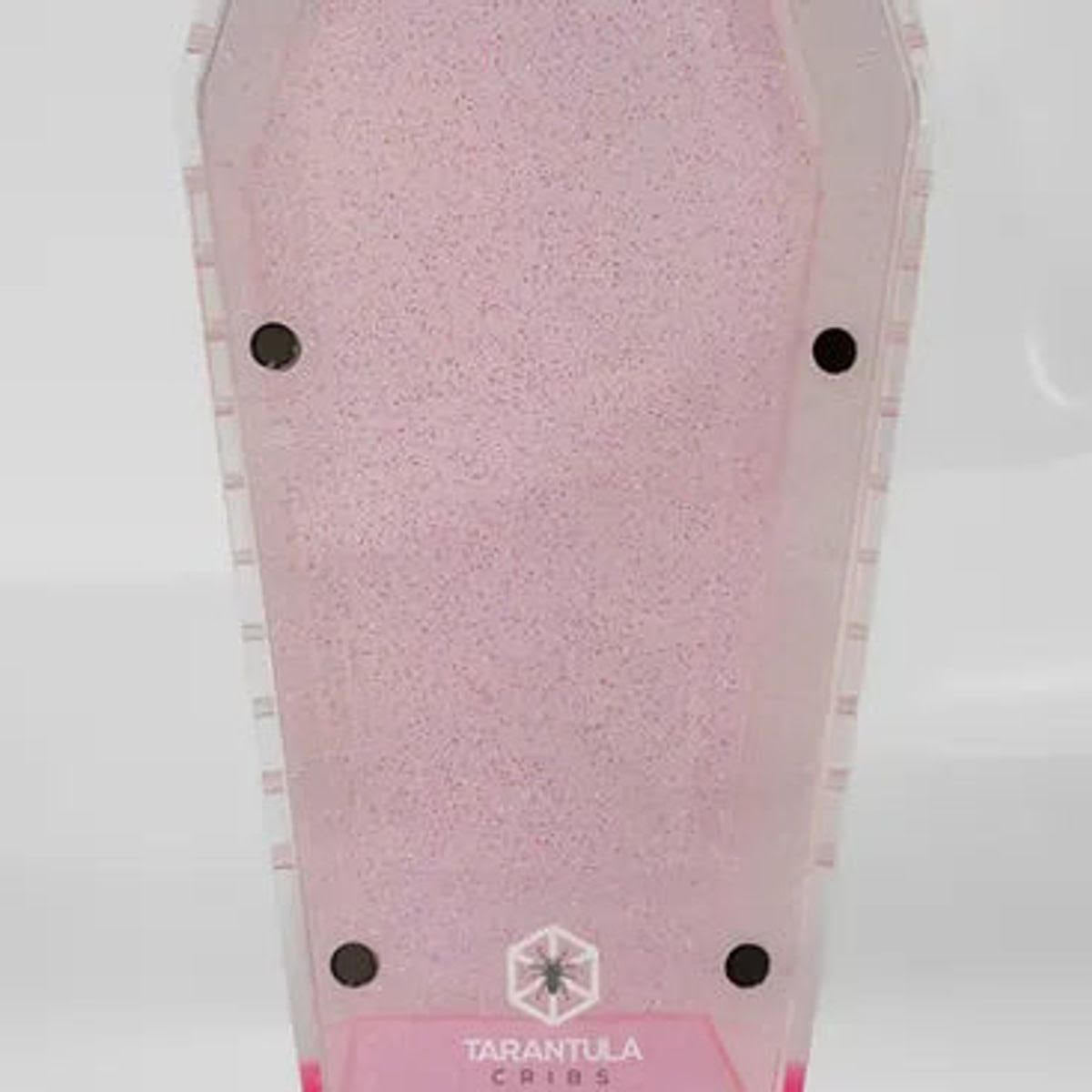 Tarantula Cribs - Coffin Crib Mini - Pink Sparkle - 6"x3"x3" Premium Acrylic Enclosure
