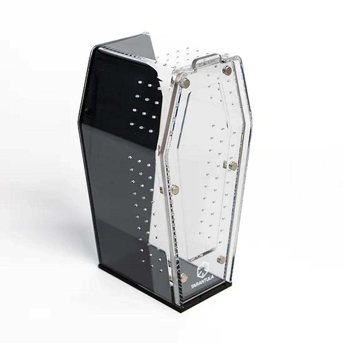Tarantula Cribs - Coffin Crib Mini - Black - 6"x3"x3" Premium Acrylic Enclosure