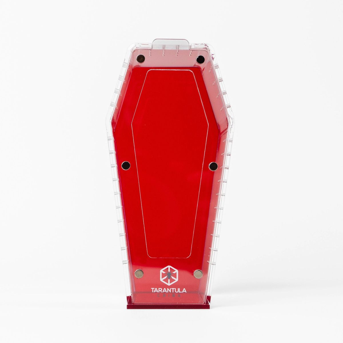 Tarantula Cribs - Medium Coffin Crib - Red - 10"x5"x5" Premium Acrylic Enclosure
