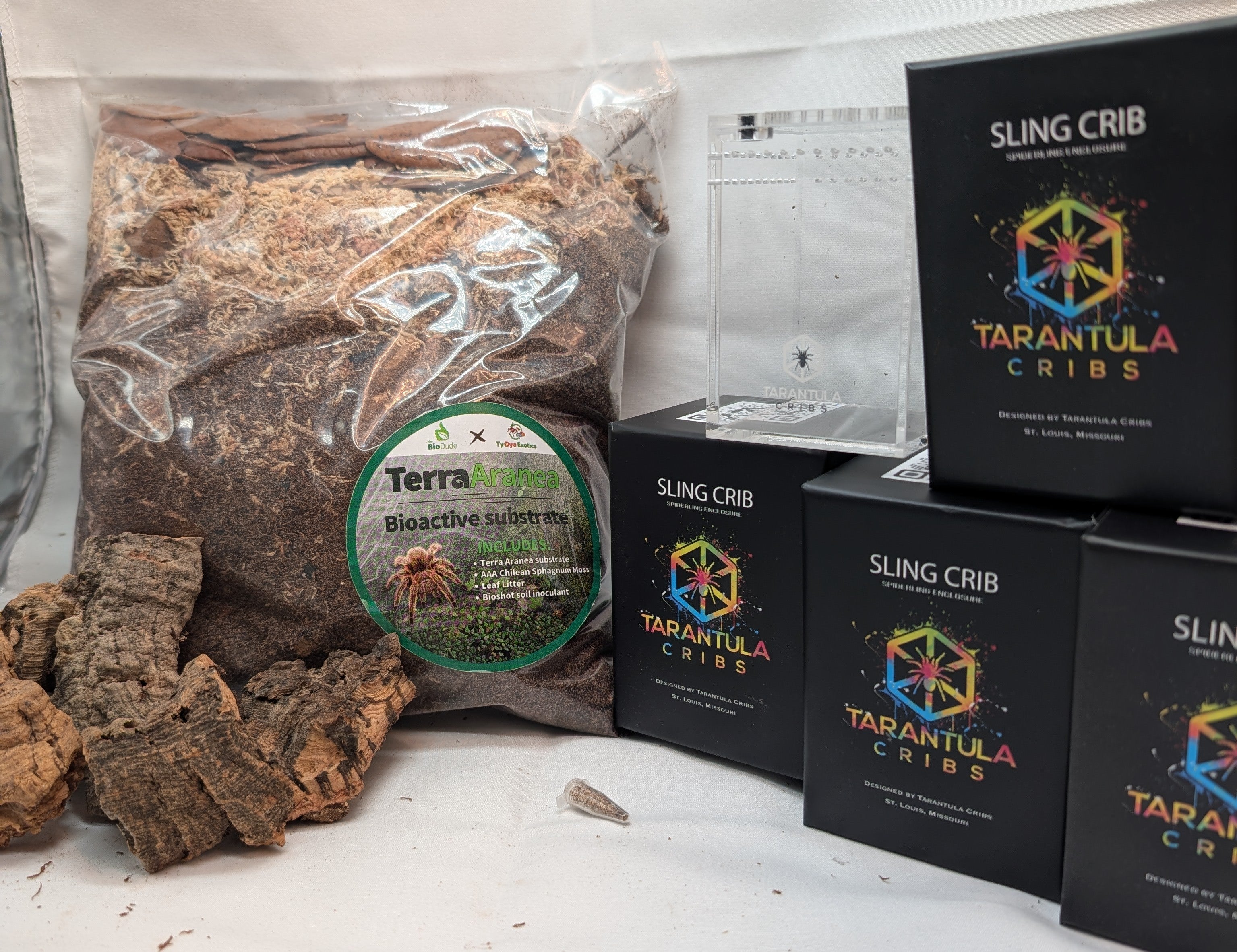 5-Pack OG Sling Crib Tarantula Kit - Complete Tarantula Cribs Setup with Bioactive Supplies
